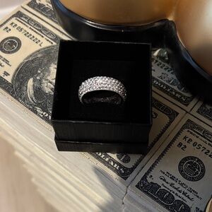 Bling bling ring band in Titanium